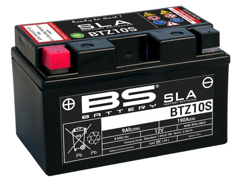 Husqvarna Supermoto [BS BATTERY] - SLA Wartungsfreie Batterie Werkseitig aktiviert - BTZ10S