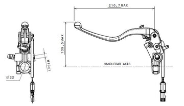 Ducati Monster 1200 [BREMBO] - Koppelingshoofdcilinder Ø15x19mm titanium - 0