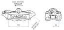 Ducati Diavel 1200 [BREMBO] - M4 front left brake caliper titanium Ø34mm-2