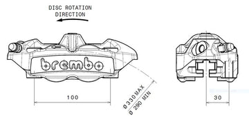 Ducati Diavel 1200 [BREMBO] - M4 Bremssattel vorne links Titan Ø34mm - 0
