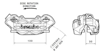 Ktm 1290 Super Adventure [BREMBO] - P4 Bremssattel vorne links Ø32mm