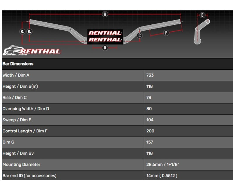 Suzuki GSX 800 S [RENTHAL] - Stuur medium (Touring)