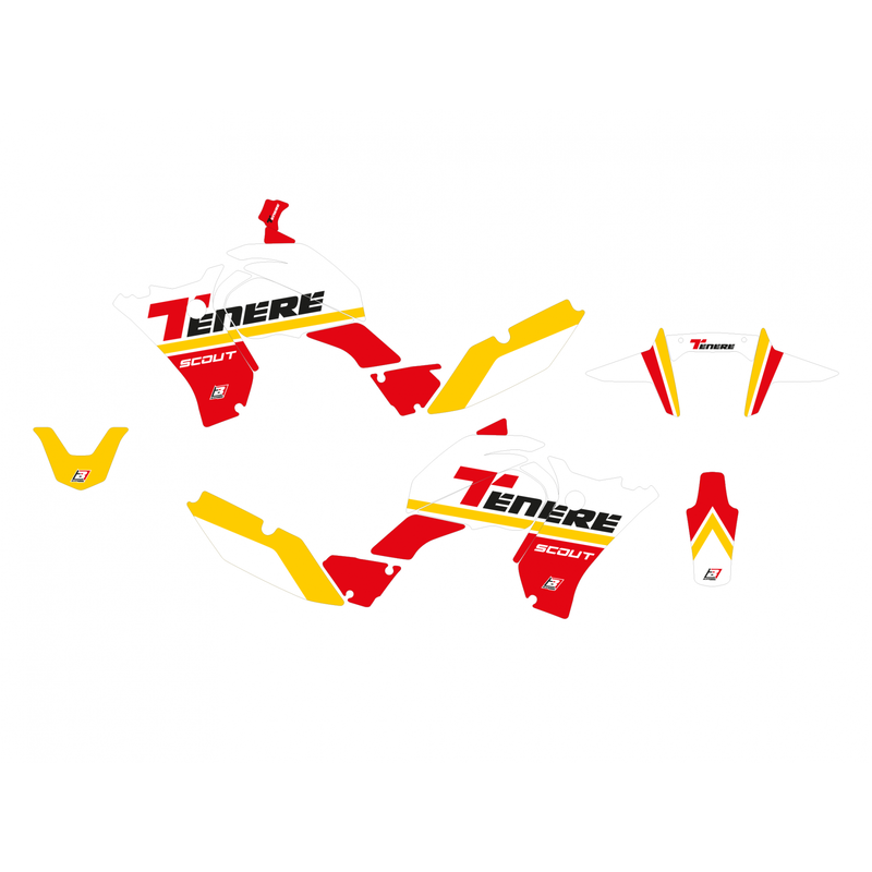 Yamaha Tenere 700 [BLACKBIRD] - Rally Ride Graphics Kit – Red