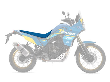 Yamaha Ténéré 700 Rally [BLACKBIRD] - Rally Ride Sitzbezug - Schwarz/Blau - 2 Stück