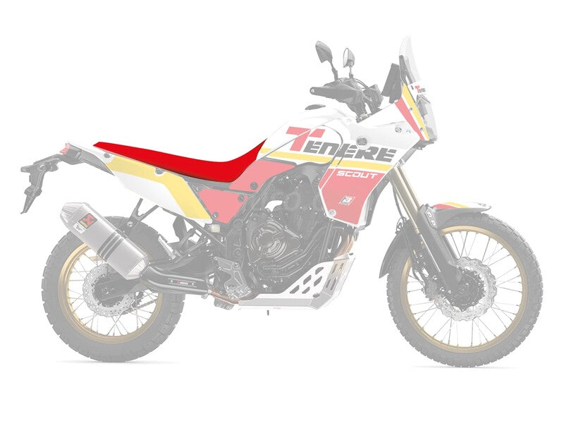 Yamaha Tenere 700 World Raid [BLACKBIRD] - Rally Ride Sitzbezug - Schwarz/Rot - 2 Stück