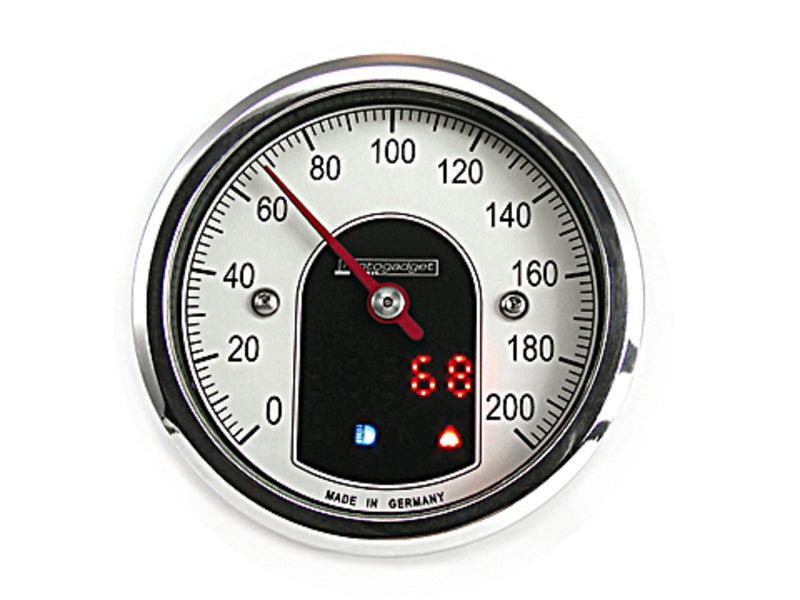 Analogous Tacho Motoscope Tiny, polished for motorcycles [MotoGadget]