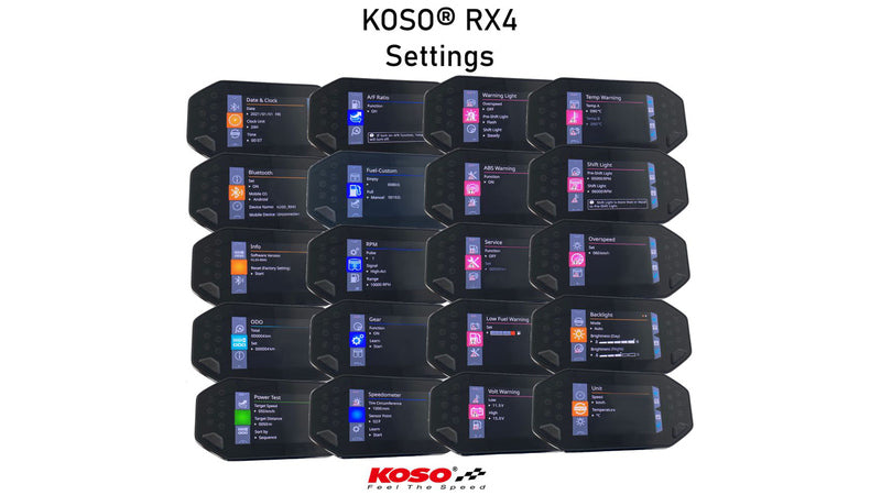 Yamaha Xsr 900 [KOSO] - Digital multifunction cockpit RX-4 for MT-07/09, XSR 700/900