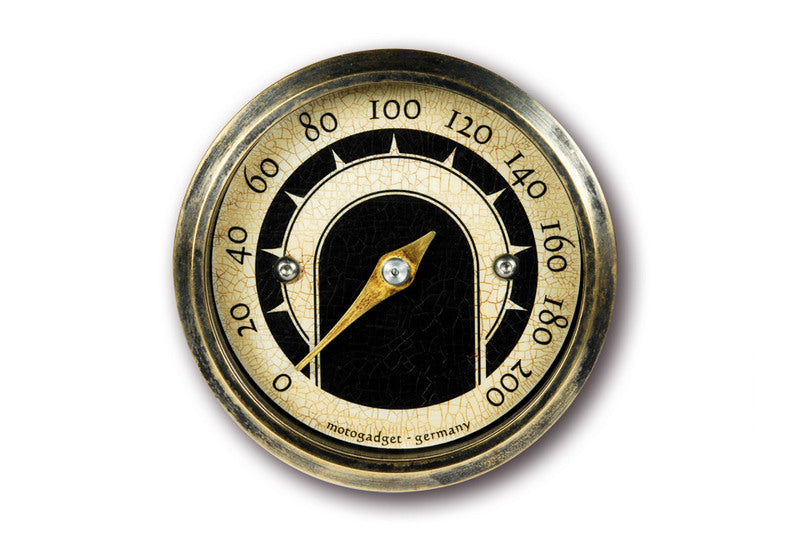Analog Tacho mst vintage Messingring für Motorräder [MOTOGADGET]