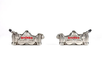 Aprilia Smv 1200 Dorsoduro [BREMBO RACING] - Paar GP4RX - 1mm Bremssättel (CNC-gefräst - verchromt) (mit Belägen) - 0