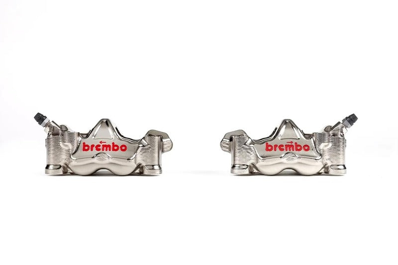 Yamaha Yzf R6 [BREMBO RACING] - Paar GP4RX - 18 mm remklauwen (CNC gefreesd - verchroomd) (met remblokken)