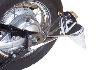 Yamaha Xvs 1100 Drag Star [BURCHARD EXCELLENCE] - Zijkentekenplaathouder met onderdelencertificaat, Yamaha XVS Drag Star Classic, chroom