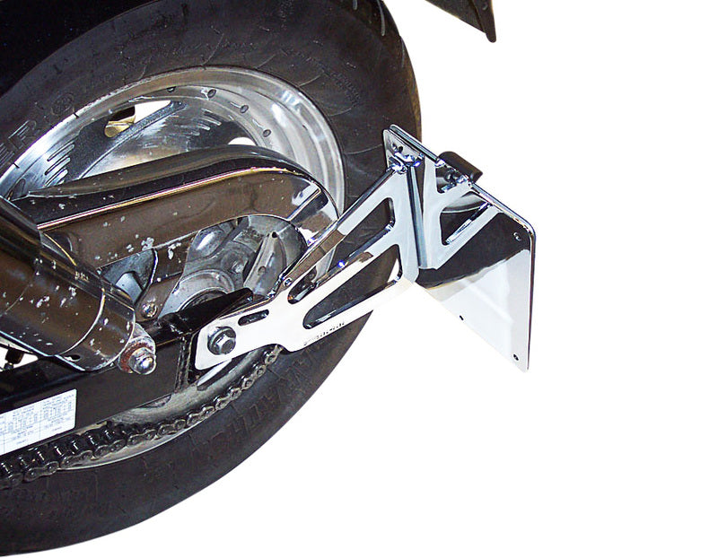 Suzuki Vz 800 Marauder [BURCHARD EXCELLENCE] - Side license plate holder with parts certificate, Suzuki VZ 800 Marauder/AF swing arm height approx. 45mm, glossy black