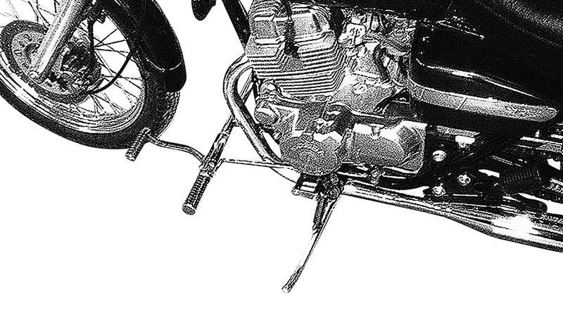 Honda Ca 125 [BURCHARD EXCELLENCE] - voorste voetsteunsysteem met onderdelencertificaat, +22 cm, CA 125 Rebel / CMX 250 Rebel, Sundance glad, chroom