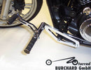 Kawasaki Vn 900 [BURCHARD EXCELLENCE] - voorwaarts voetsteunsysteem met ABE, +17 cm, Kawasaki VN 900 Classic /Custom, Sundance glad, glanzend zwart