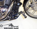 Kawasaki Vn 900 [BURCHARD EXCELLENCE] - voorwaarts voetsteunsysteem met ABE, +17 cm, Kawasaki VN 900 Classic /Custom, Sundance glad, glanzend zwart