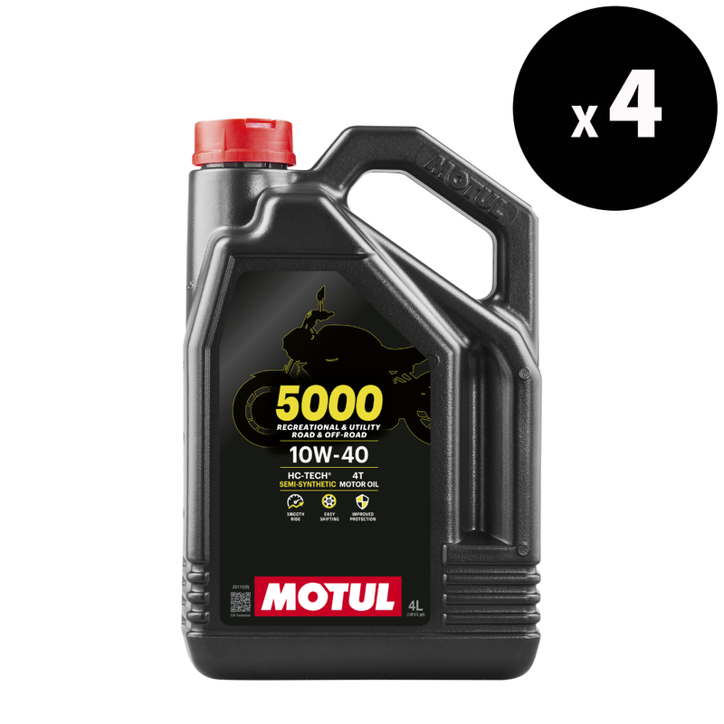 Motorolie 5000 4T 10W40, 4 liter, 4-pack [Motul]