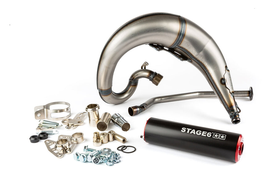 Aprilia RX Factory 50 2T - Uitlaat Streetrace rood zwart