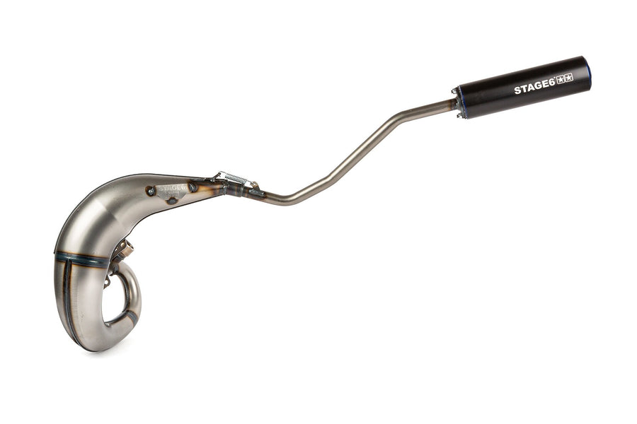 Rieju SMX SM Pro 50 2T AM6 - Auspuff Streetrace High Mount links blau schwarz