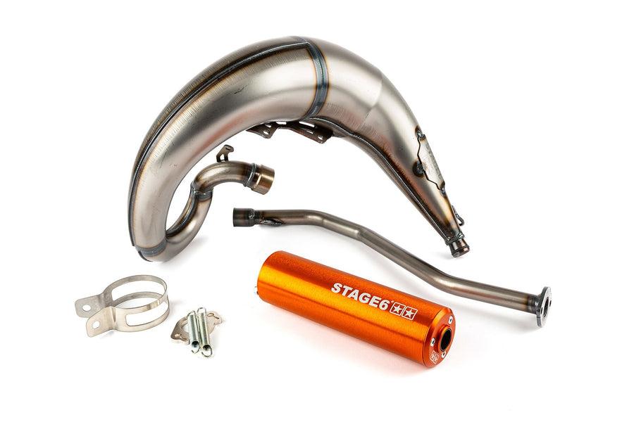 Beta RR Enduro 50 2T - Auspuff Streetrace High Mount links orange