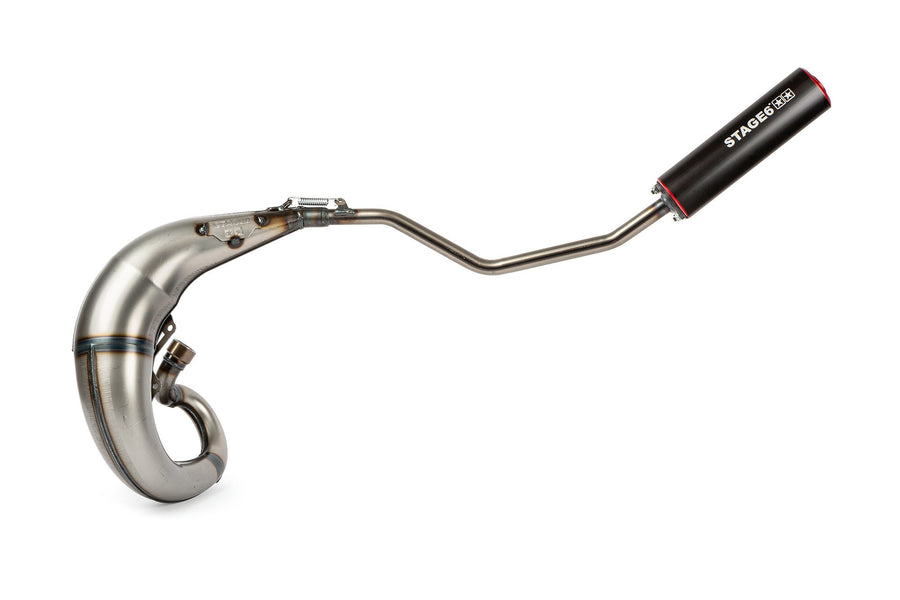 MBK X-Limit SM 50 2T AM6 [2004–] - Auspuff Streetrace High Mount CNC Rot Schwarz