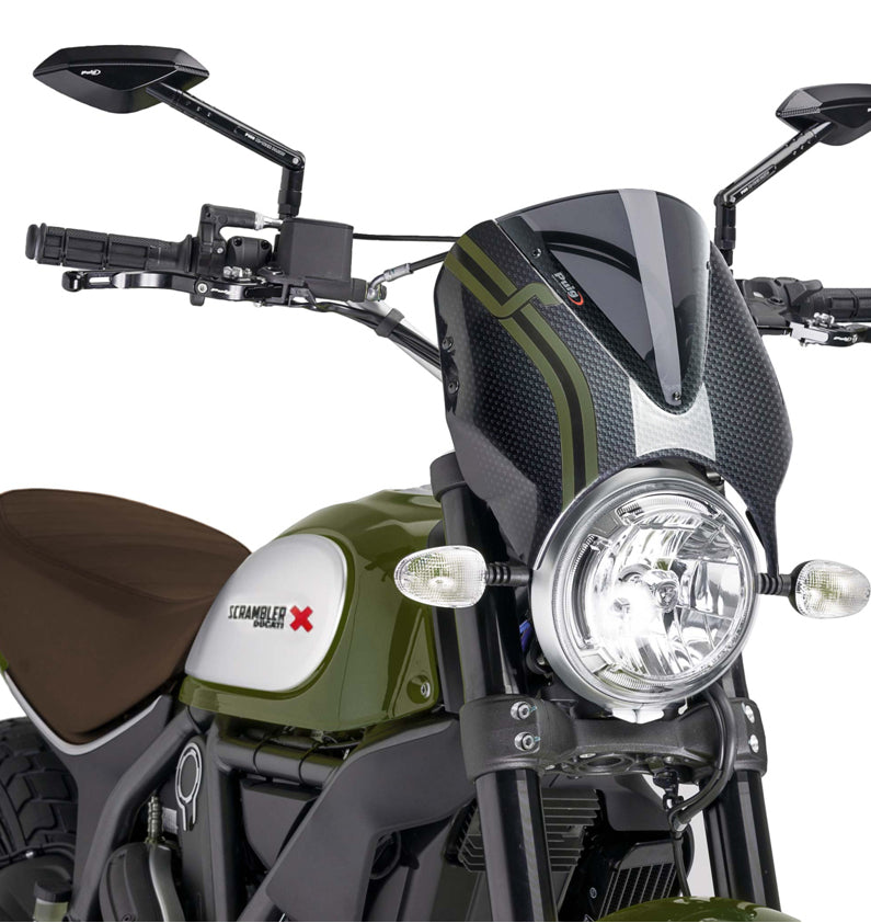 DUCATI SCRAMBLER DESERT SLED [2025] – RetroVision Windschild Visier – Stark