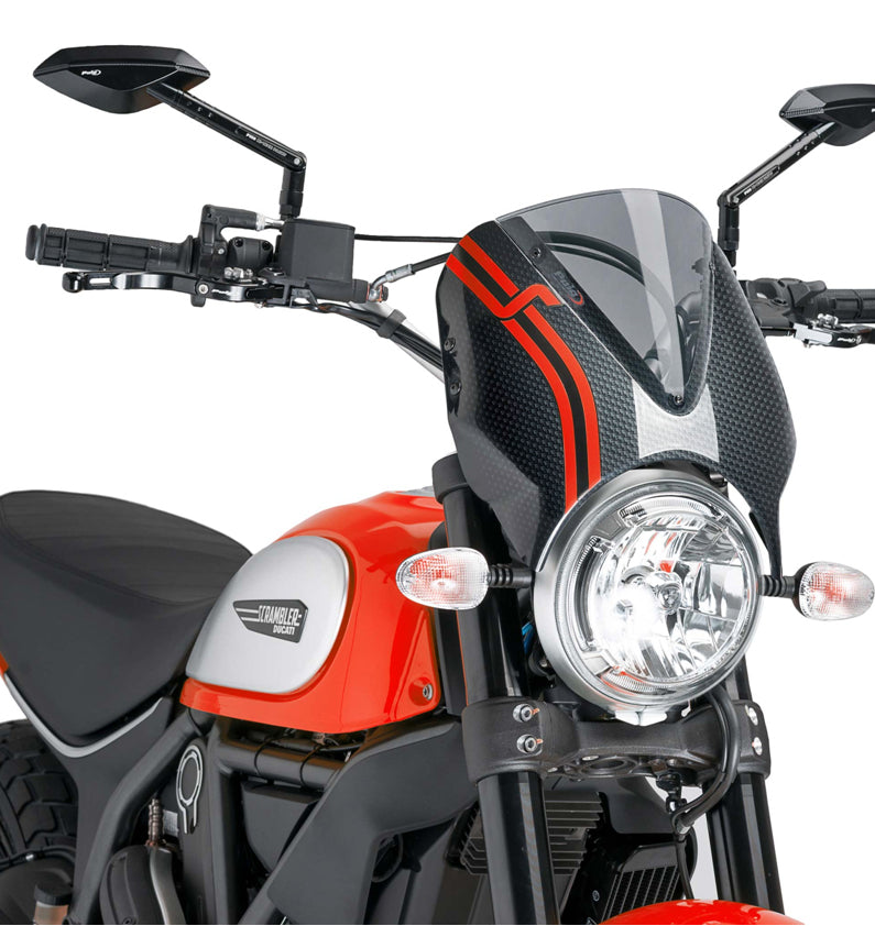 DUCATI SCRAMBLER DESERT SLED [2025] – RetroVision Windschild Visier – Stark