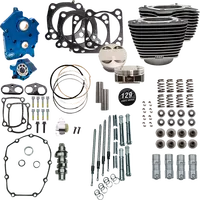 Harley-Davidson FXBB 1923 Softail Street Bob Solo 117 [2026] - 129" Power Package Motorleistungs-Kit – Oberfläche: Schwarz, Hervorgehobene Lamellen – Merkmal: Verchromte Stößelstangenrohre – Bild 7