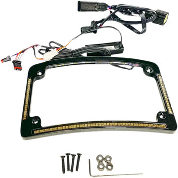 harley davidson fltruse [CUSTOM DYNAMICS] – LED Radius Kennzeichenrahmen - 0
