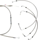 harley davidson flhtc [BURLY BRAND] – Komplettes Edelstahl-Lenkerzug/Bremsleitungs-Kit-1