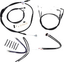 harley davidson flst [BURLY BRAND] - Complete zwarte vinyl stuurkabel/lijnset voor Ape Hanger-1