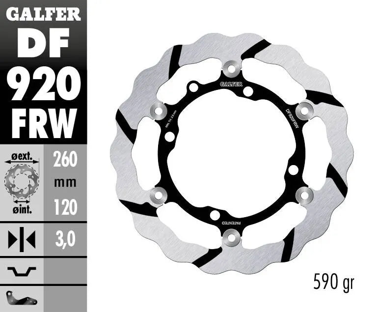 Sherco SE-R 300 [2015] - Bremsscheibe schwimmend Wave, genutet – Bild 2