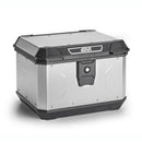 ALPINA Monolock top case made of natural aluminum – 44 liters, with universal plate and mounting kit