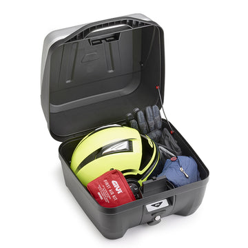 B32 BOLD Monolock Topcase mit Platte – schwarz uni / 32 Liter Volumen / max Zuladung 3 kg