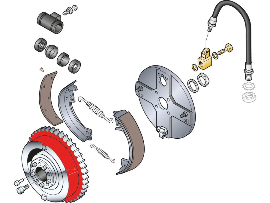 Harley Davidson Panhead [1963-1965] – Chrom Bremstrommel mit Kettenrad