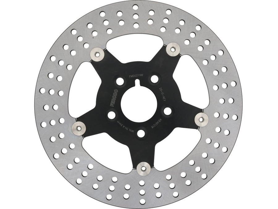 Harley Davidson Sportster [1985-1999] -floating remschijf 5-holes zwart zwart