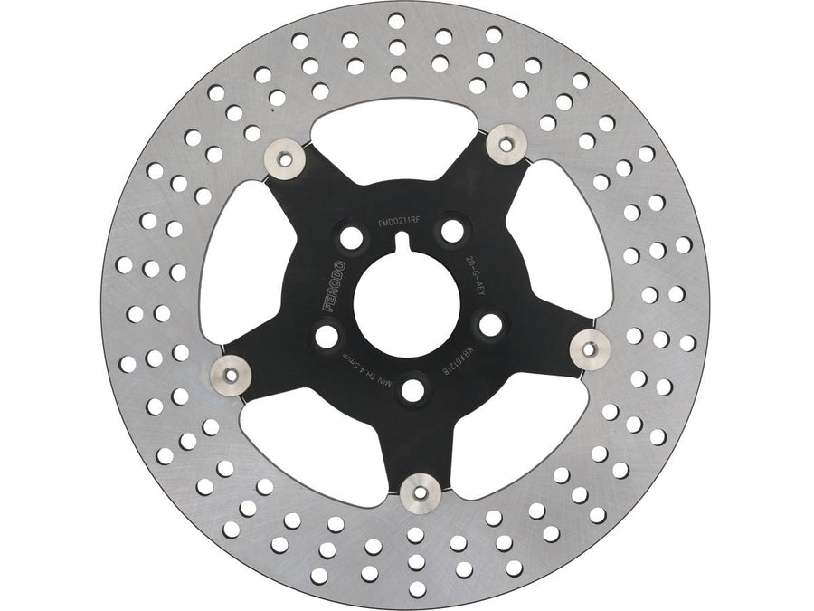 Harley Davidson Sportster [1985-1999] -floating remschijf 5-holes zwart zwart