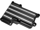 Harley Davidson Dyna [2006-2017] – 10-Gauge Getriebeoberdeckel Schwarz Anodisiert Cut-1
