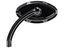 Harley Davidson-bewerkte kattenoog Mirror Korte stengel zwart geanodiseerd-2