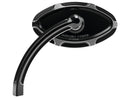 Harley Davidson-bewerkte kattenoog Mirror Korte stengel zwart geanodiseerd-5