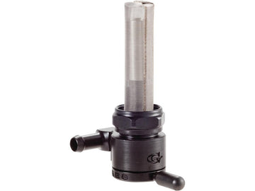 Harley Davidson – 22 mm Kraftstoffventil mit nach vorne gerichtetem Auslass Schwarz