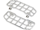 Harley Davidson Touring [1985-2025] – Geriffelte Fußrasten Silber, Roh-3