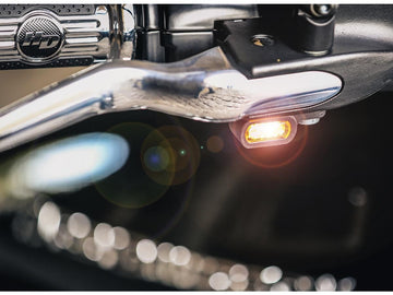 Harley Davidson Softail [1996-2014]-stripes Led turn signal aluminum polished light - 0