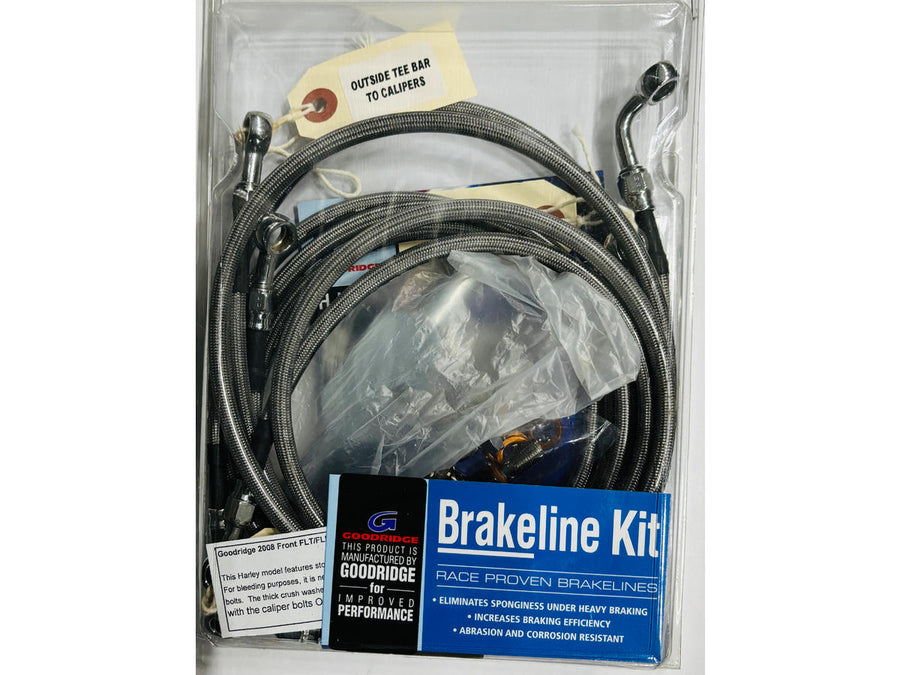 Harley Davidson - Front Brake Line Kit Dot +6 "