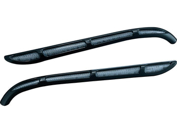 Harley Davidson Touring [1997-2013]-Geleide achterspatborden gestreept licht zwart - 0