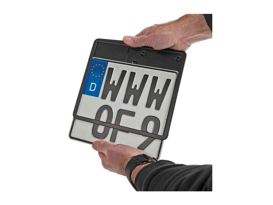 Harley Davidson – Kennzeichenhalter Innenbasis Deutsche Größe 200x180mm Schwarz Satin