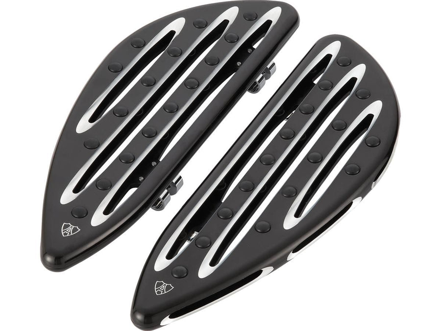 Harley Davidson Touring [1985-2025] – Tiefe Schnitt Fahrer Trittbretter Schwarz