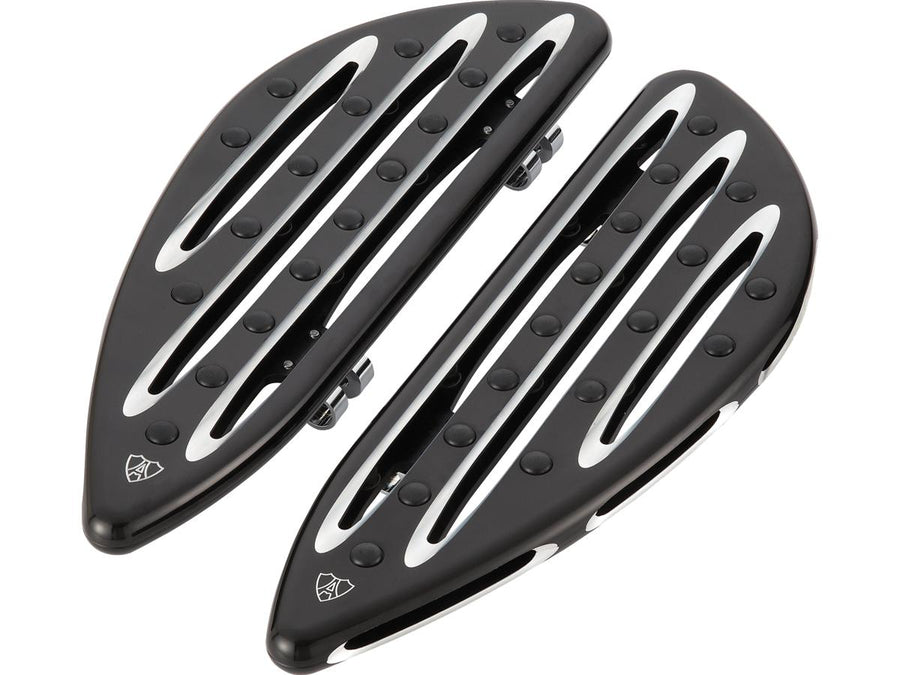 Harley Davidson Touring [1985-2025] – Tiefe Schnitt Fahrer Trittbretter Schwarz