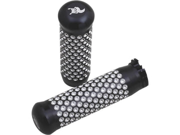 Harley Davidson FL Shovel [1981-1984]-Handles met deuken zwart geanodiseerd voor 1 "