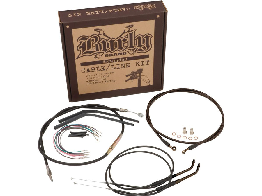 Harley Davidson Sportster [1997-2003] – Clubman Bar Kabelsatz Schwarz Vinyl Nicht-ABS