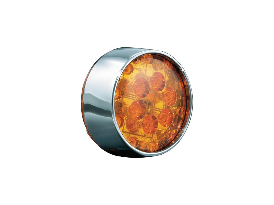 Harley Davidson flhtcu [2012-2013] -Flat-stijl Blinker Insert Chrome Amber